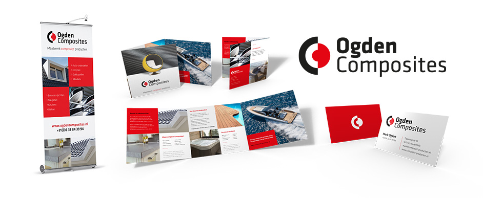 Ontwerp logo, folder ontwerp, reclame voor Ogden Composites