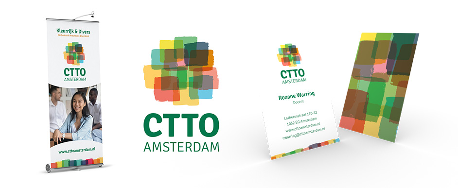 Logo en huisstijl ontwerp en rollup banner voor CTTO Amsterdam