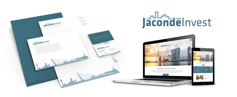 Ontwerp logo en huisstijl en responsive website ontwerp Jaconde Invest