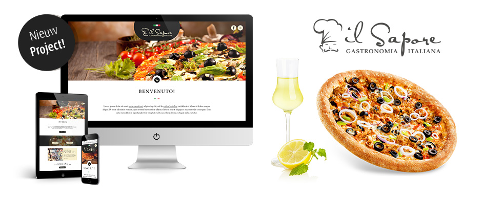 Ontwerp website single page voor Pizzeria Il Sapore Emmen