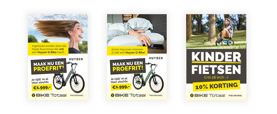 Ontwerp poster BikeTotaal Theo Bruning Fietsen Emmen