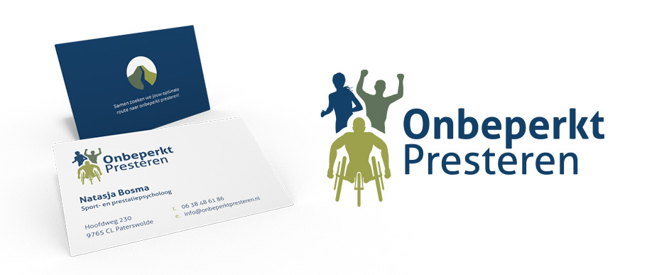 Logo en visitekaartje ontwerpen voor Onbeperkt Presteren