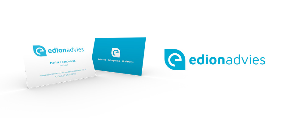 Edion Advies heeft MeijerMedia het logo met bijpassend visitekaartje laten ontwerpen