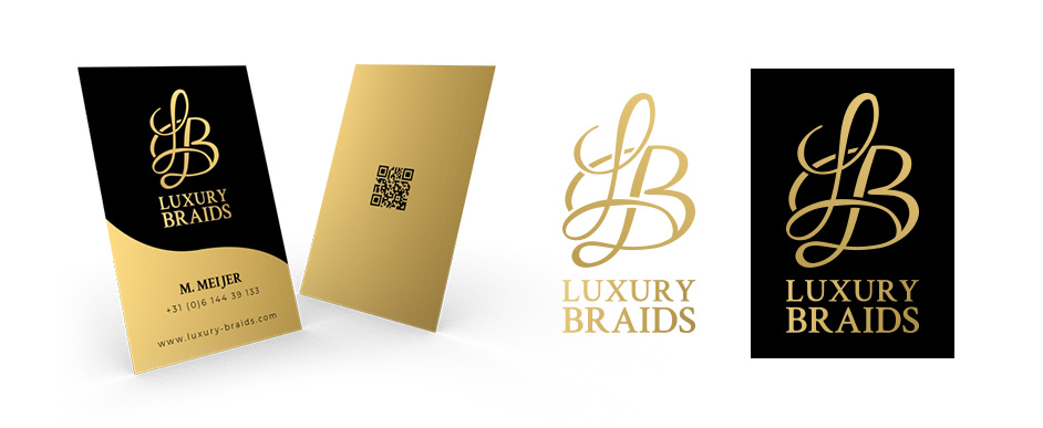Ontwerp logo en visitekaartje ontwerp voor Luxury Braids