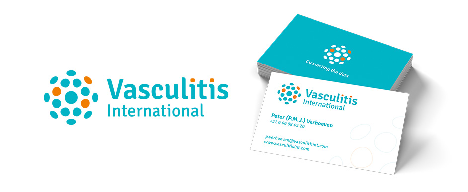 Stichting Vasculitis International heeft MeijerMedia het logo en huisstijl laten ontwerpen