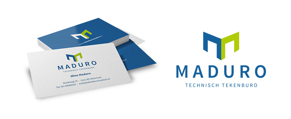 Logo en visitekaartje ontwerp voor Maduro Technisch Tekenboro