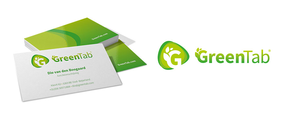 Logo en visitekaartje ontwerp voor GreenTab