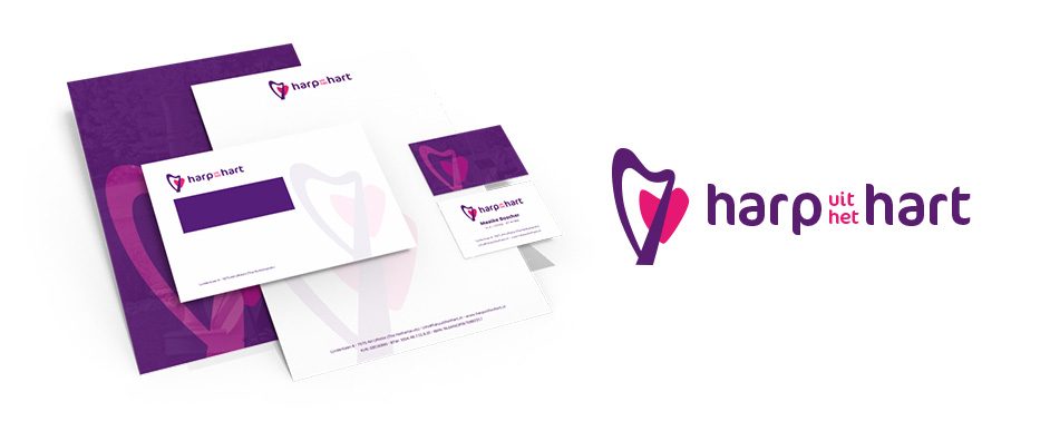 Ontwerp logo en huisstijl Harp Uit Het Hart