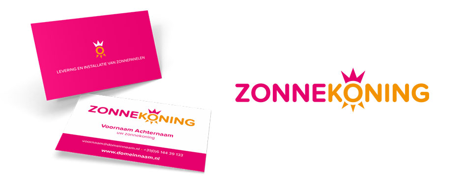 Ontwerp concept logo, visitekaartje Zonnekoning