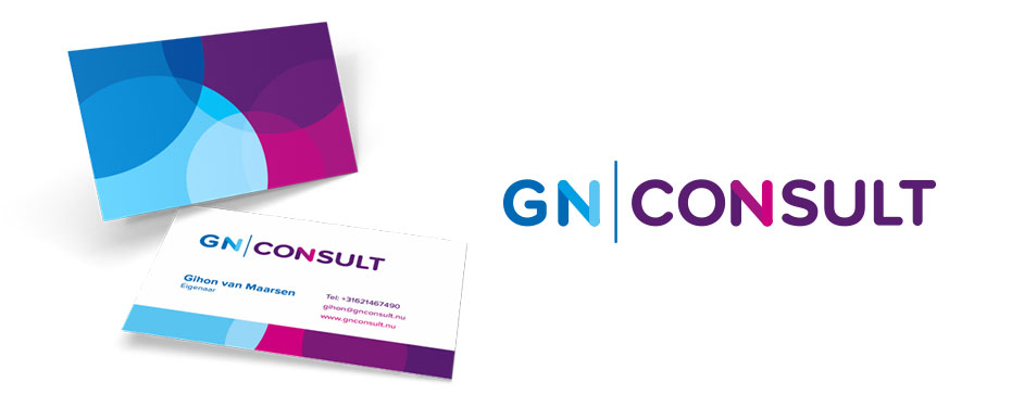 Ontwerp concept logo, visitekaartje GN Consult