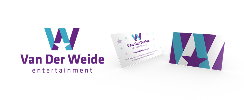 Ontwerp logo en visitekaartje voor Van Der Weide Entertainment